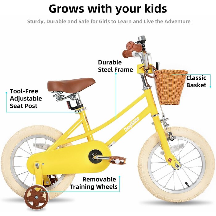 Kinderfahrrad Mädchen 14-20 Zoll - Mit Stützrädern & Korb - bis zu 47% sparen
