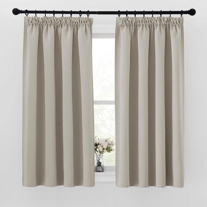 Verdunkelungsvorhänge 140x160cm 2er-Set Natur - jetzt bis zu 44% sparen