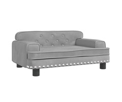 Vidaxl Edles Hundesofa aus Samt, hellgrau - 70x45x30 cm - bis zu 46% sparen
