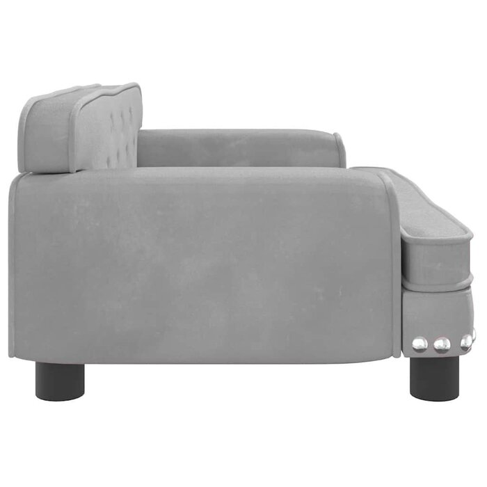 Vidaxl Edles Hundesofa aus Samt, hellgrau - 70x45x30 cm - bis zu 46% sparen