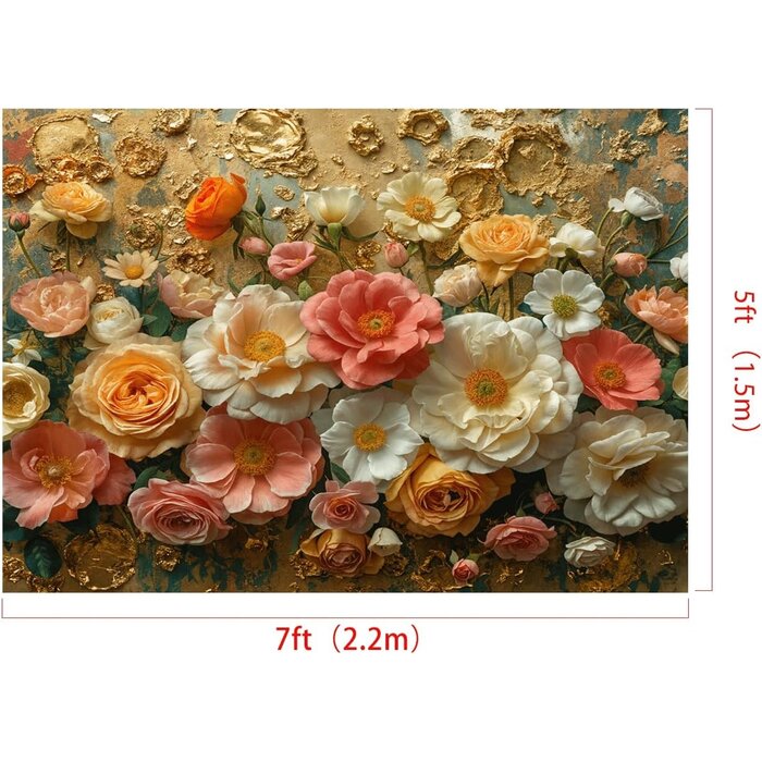 Kate Vintage Blumen Fotohintergrund 2,2 x 1,5 m - bis zu 38% Rabatt