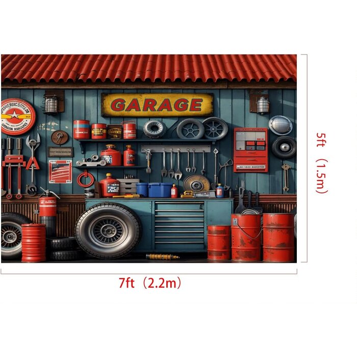Kate Profi-Foto-Hintergrund Werkstatt-Motiv 2,2 x 1,5 m - bis zu 39% Rabatt