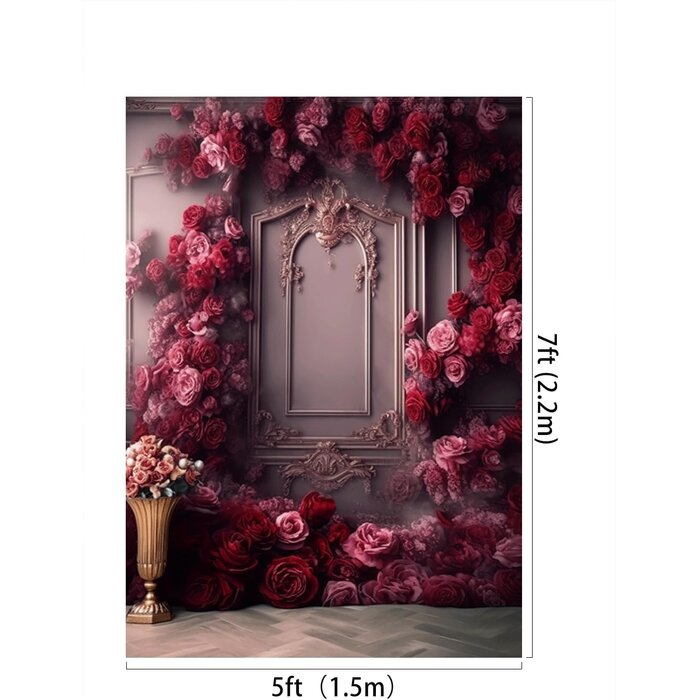 Kate Foto-Hintergrund Rote Blumen 1,5x2,2m - Jetzt bis zu 38% sparen!