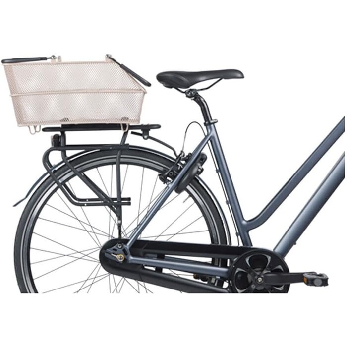 Stilvoller Fahrrad-Gepäckträgerkorb | Nude Metallic | Bis zu 45% Rabatt