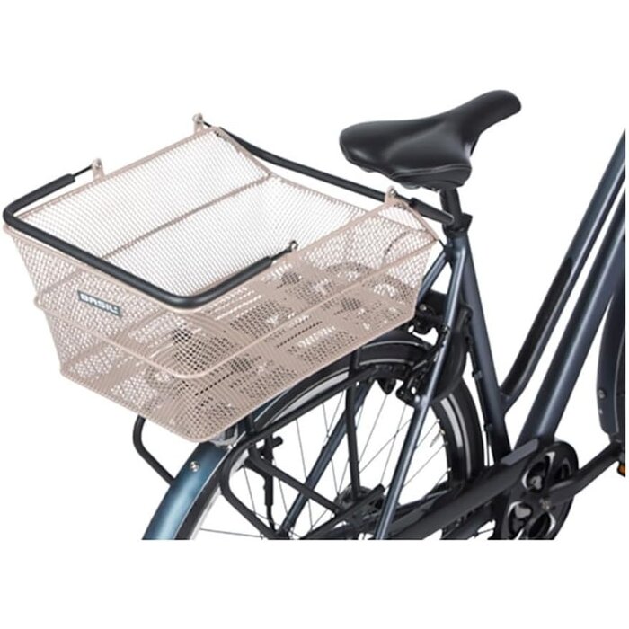 Stilvoller Fahrrad-Gepäckträgerkorb | Nude Metallic | Bis zu 45% Rabatt