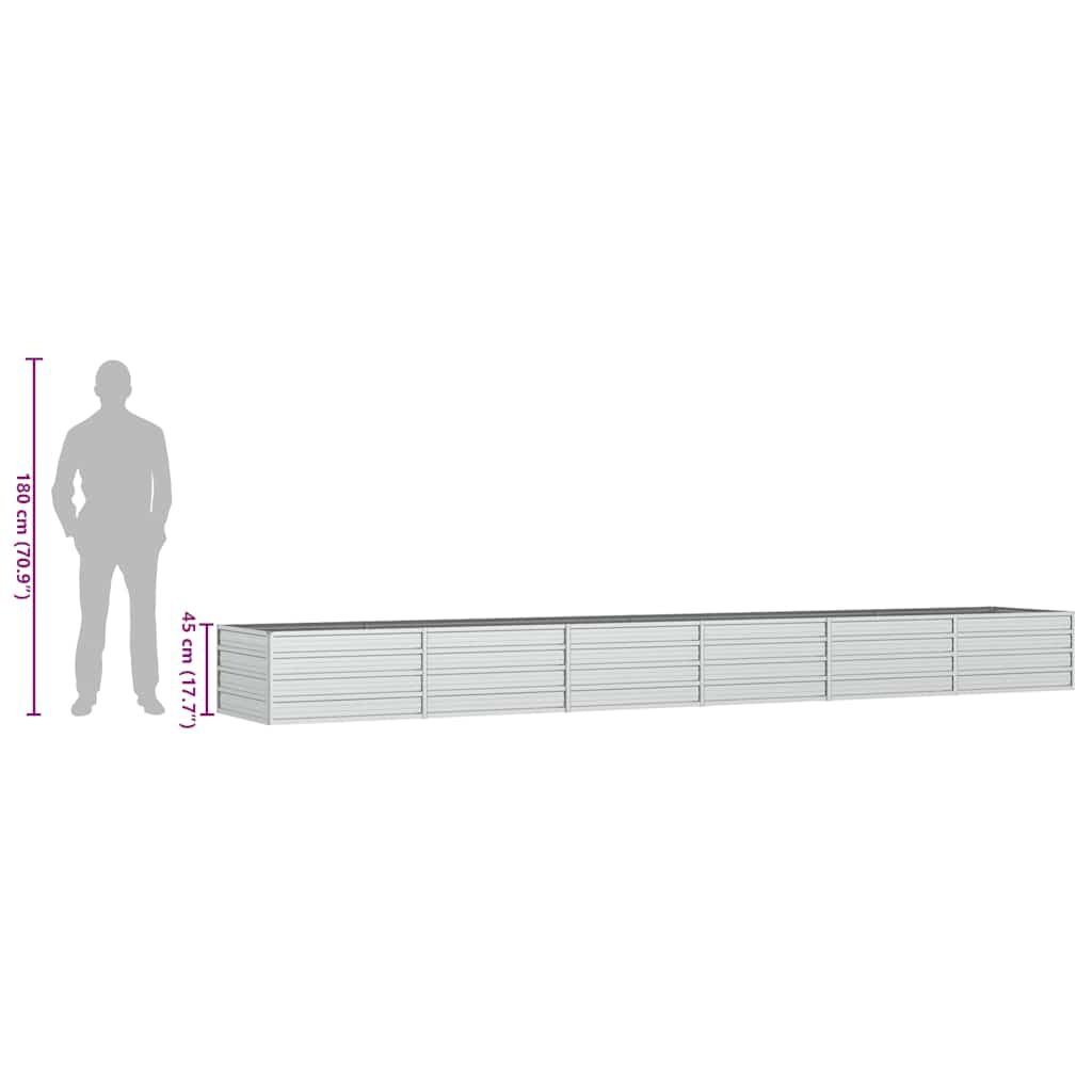 Vidaxl Großes Hochbeet aus verzinktem Stahl, 480x80x45 cm - Jetzt bis zu 46% Rabatt