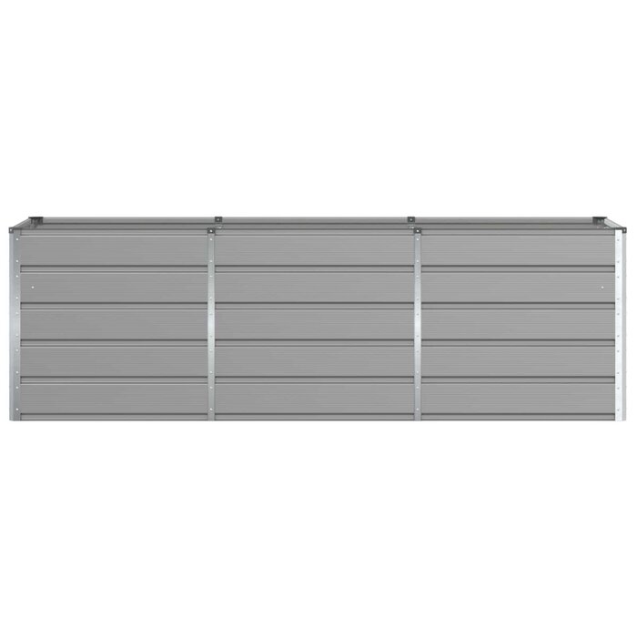 Vidaxl Großer Pflanzkübel aus Stahl, 240x80x75 cm - Lichtgrau - bis zu 46% sparen