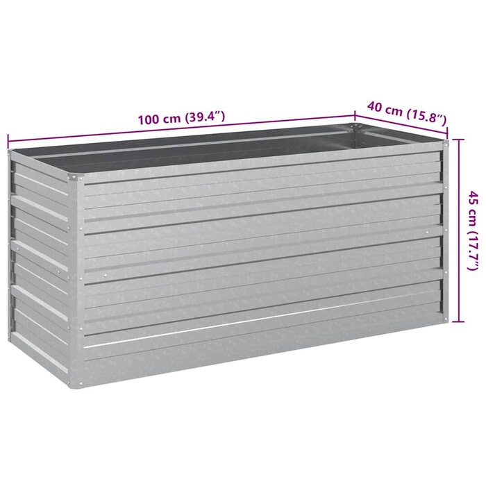 Vidaxl Hochbeet Pflanzkasten 100x40x45 cm - Verzinkter Stahl - bis zu 43% Rabatt