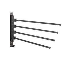 Viking Choice Schwenkbarer Handtuchhalter 4-armig Schwarz - Outlet bis zu 38% sparen