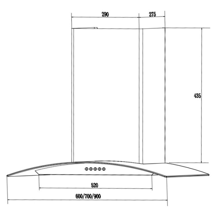 Viking Choice Moderne Dunstabzugshaube 84 cm - Edelstahl & Glas - bis zu 45% reduziert