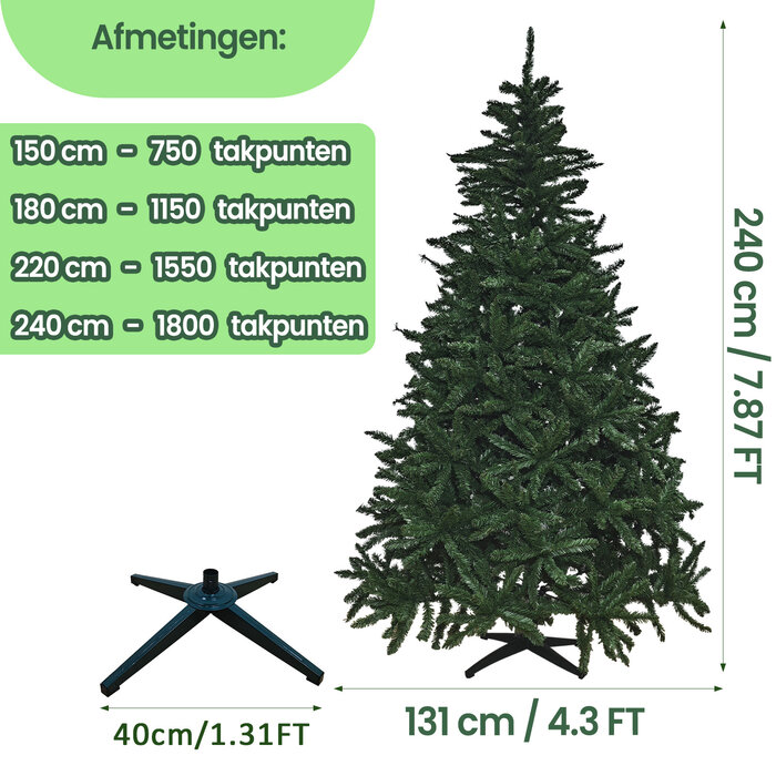 Viking Choice Künstlicher Weihnachtsbaum 240 cm - Dicht & Klappbar - Jetzt bis zu 46% sparen