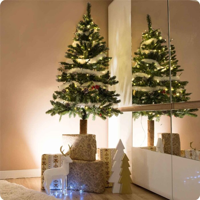 Viking Choice Künstlicher Weihnachtsbaum 180 cm - Kiefernstamm & Zapfen - bis zu 34% Rabatt