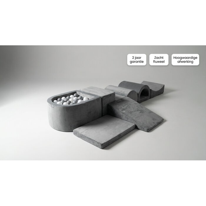 Viking Choice Schaumstoff-Spielset 7-teilig mit Bällebad & 100 Bällen - Grau - bis zu 47%