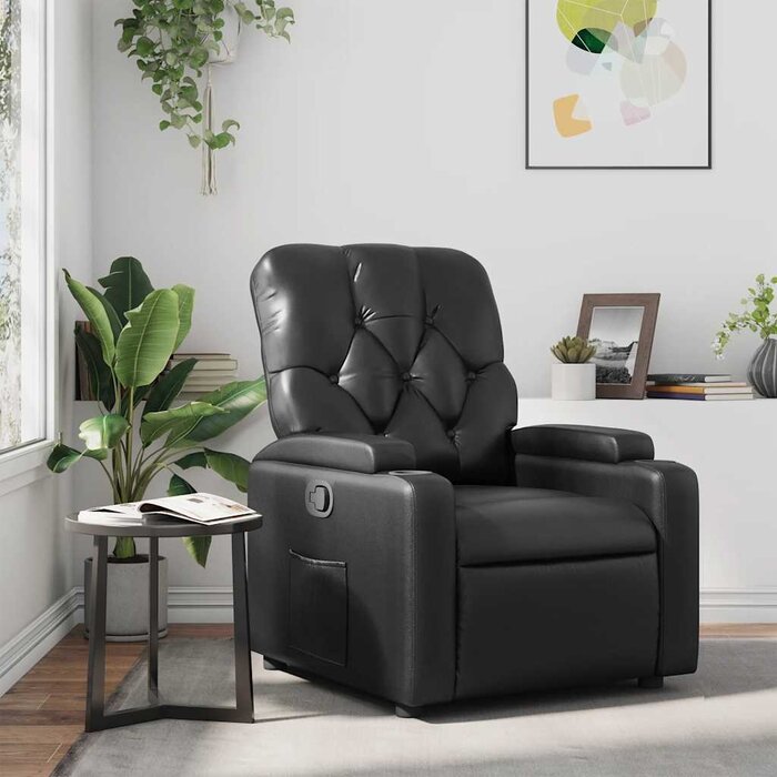 Vidaxl Verstellbarer Relaxsessel Kunstleder Schwarz - bis zu 41% Rabatt