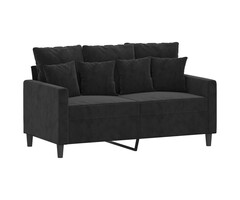 Vidaxl Elegantes 2-Sitzer Sofa, Samt schwarz, 120 cm - jetzt bis zu 48% günstiger