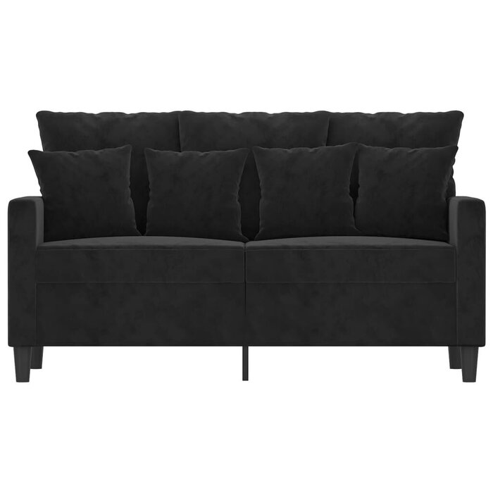 Vidaxl Elegantes 2-Sitzer Sofa, Samt schwarz, 120 cm - jetzt bis zu 48% günstiger