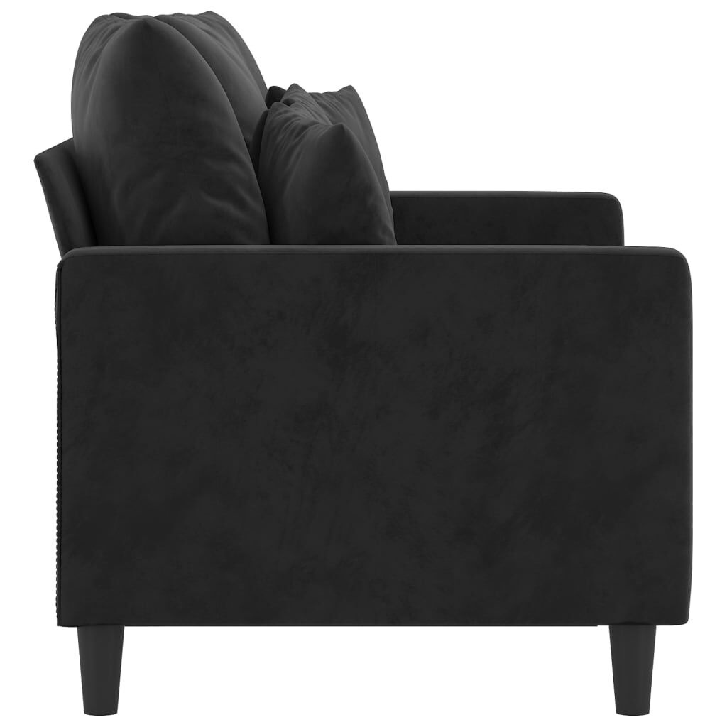 Vidaxl Elegantes 2-Sitzer Sofa, Samt schwarz, 120 cm - jetzt bis zu 48% günstiger