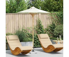 Vidaxl Quadratischer Bambus-Gartenschirm 150x150cm - Cremeweiß - bis zu 53% reduziert