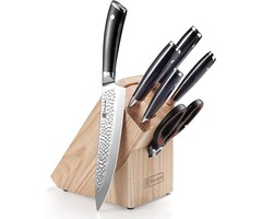 7-tlg. Profi-Messerset mit Holzblock - bis zu 48% Rabatt im Outlet