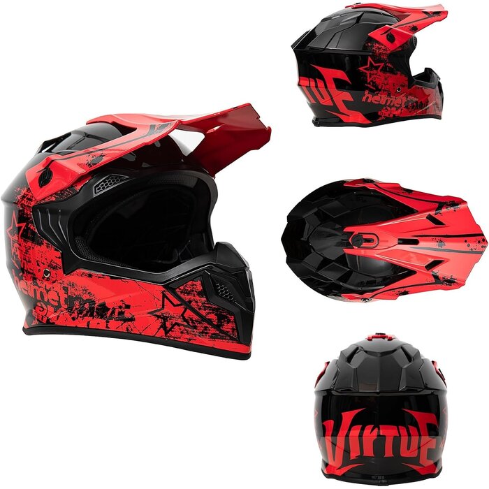 Robuster Kinder Offroad-Helm Rot Gr. M - bis zu 46% sparen!