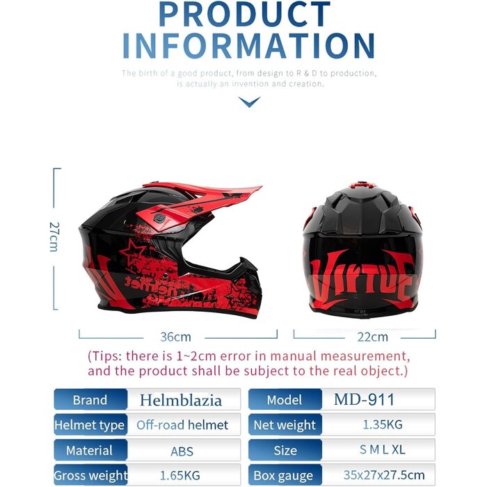 Robuster Kinder Offroad-Helm Rot Gr. M - bis zu 46% sparen!