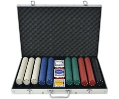 Vidaxl Profi-Pokerset mit 1000 Chips im Alukoffer - bis zu 46% Rabatt