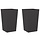 2er Set Pflanzkübel aus Stahl 45x45x75 cm - Schwarz - bis zu 41% reduziert