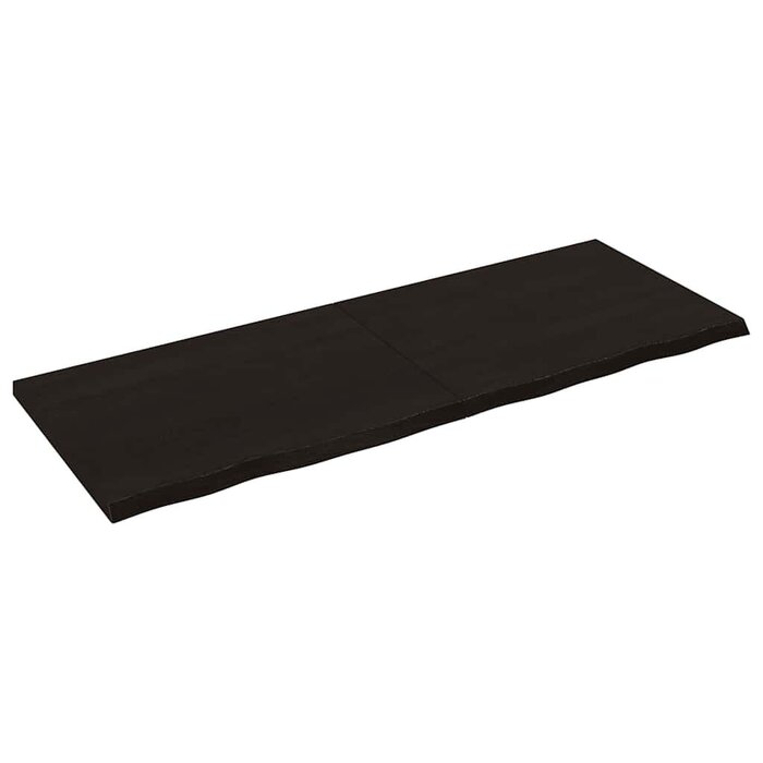 Vidaxl Waschtischplatte aus massiver Eiche 160x60 cm - Dunkelbraun - bis zu 44% Rabatt