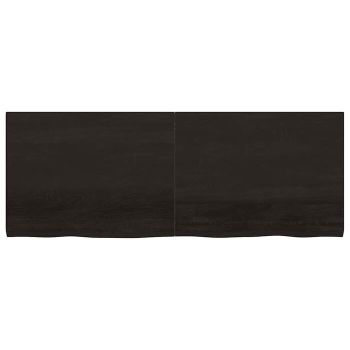Vidaxl Waschtischplatte aus massiver Eiche 160x60 cm - Dunkelbraun - bis zu 44% Rabatt