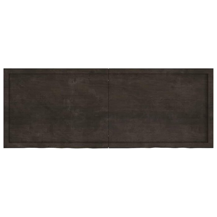 Vidaxl Waschtischplatte aus massiver Eiche 160x60 cm - Dunkelbraun - bis zu 44% Rabatt