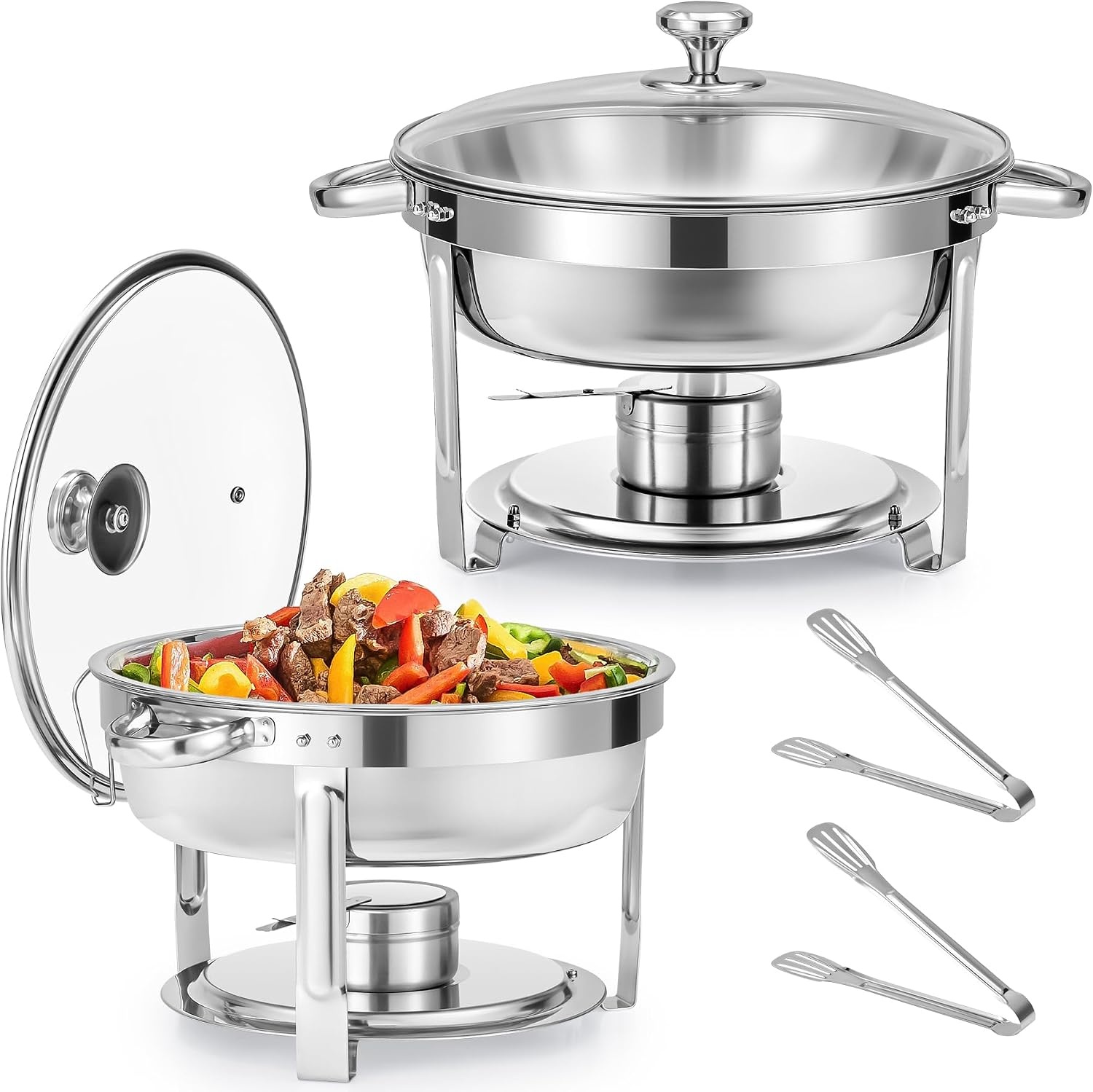 Chafing Dish Set 2x 5,5L Edelstahl - Buffet-Wärmebehälter bis zu 46% sparen