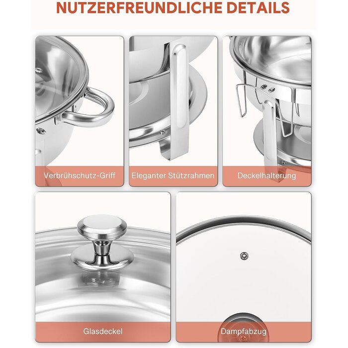 Chafing Dish Set 2x 5,5L Edelstahl - Buffet-Wärmebehälter bis zu 46% sparen