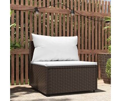 Vidaxl Garten-Mittelsofa Poly-Rattan Braun - Bis zu 39% Rabatt