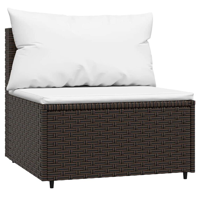 Vidaxl Garten-Mittelsofa Poly-Rattan Braun - Bis zu 39% Rabatt