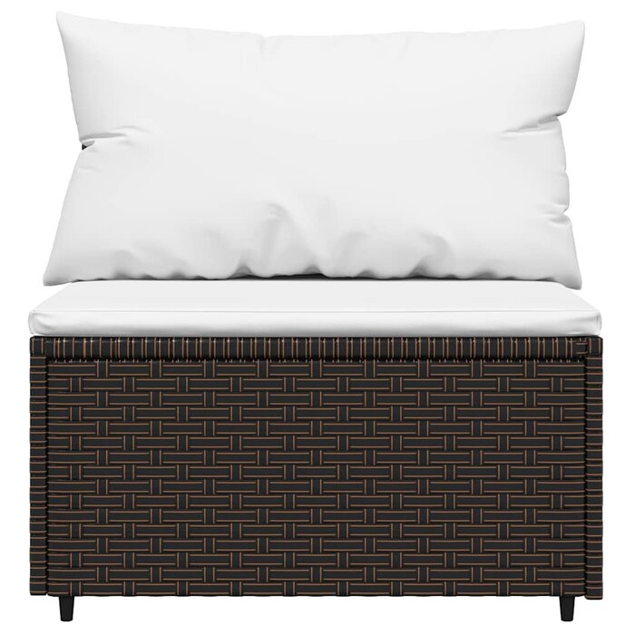 Vidaxl Garten-Mittelsofa Poly-Rattan Braun - Bis zu 39% Rabatt