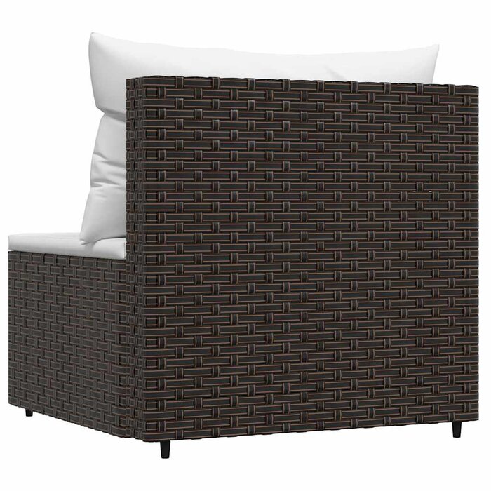 Vidaxl Garten-Mittelsofa Poly-Rattan Braun - Bis zu 39% Rabatt