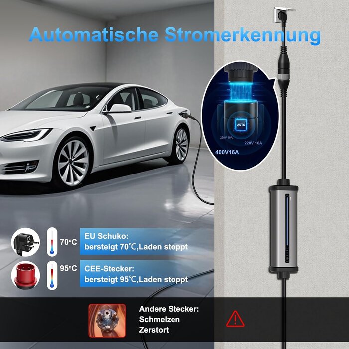 Mobiler 11 kW Typ 2 Lader für E-Autos - bis zu 37% Rabatt sichern