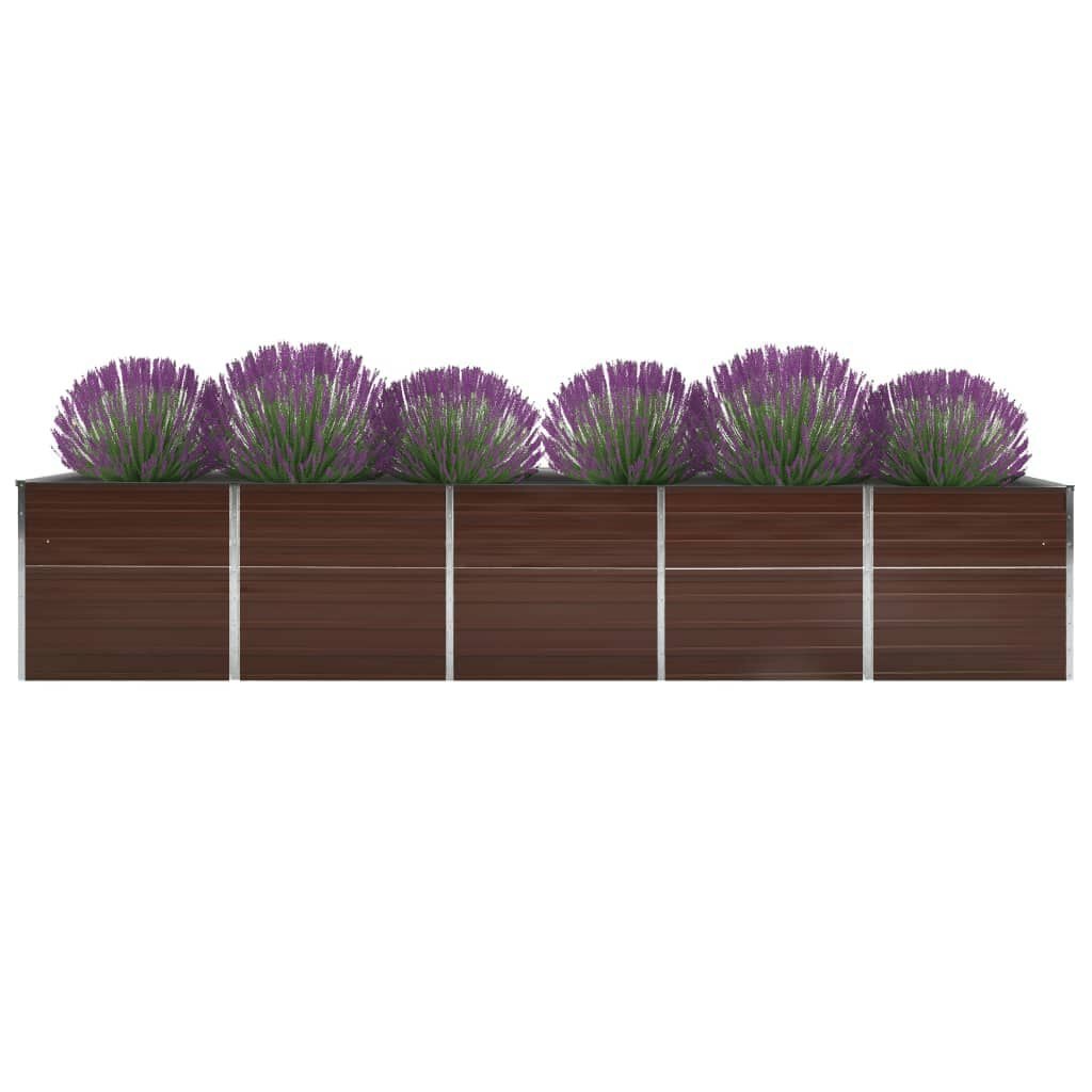 Vidaxl Großes Hochbeet aus verzinktem Stahl 400x80x77cm - Jetzt bis zu 47% sparen