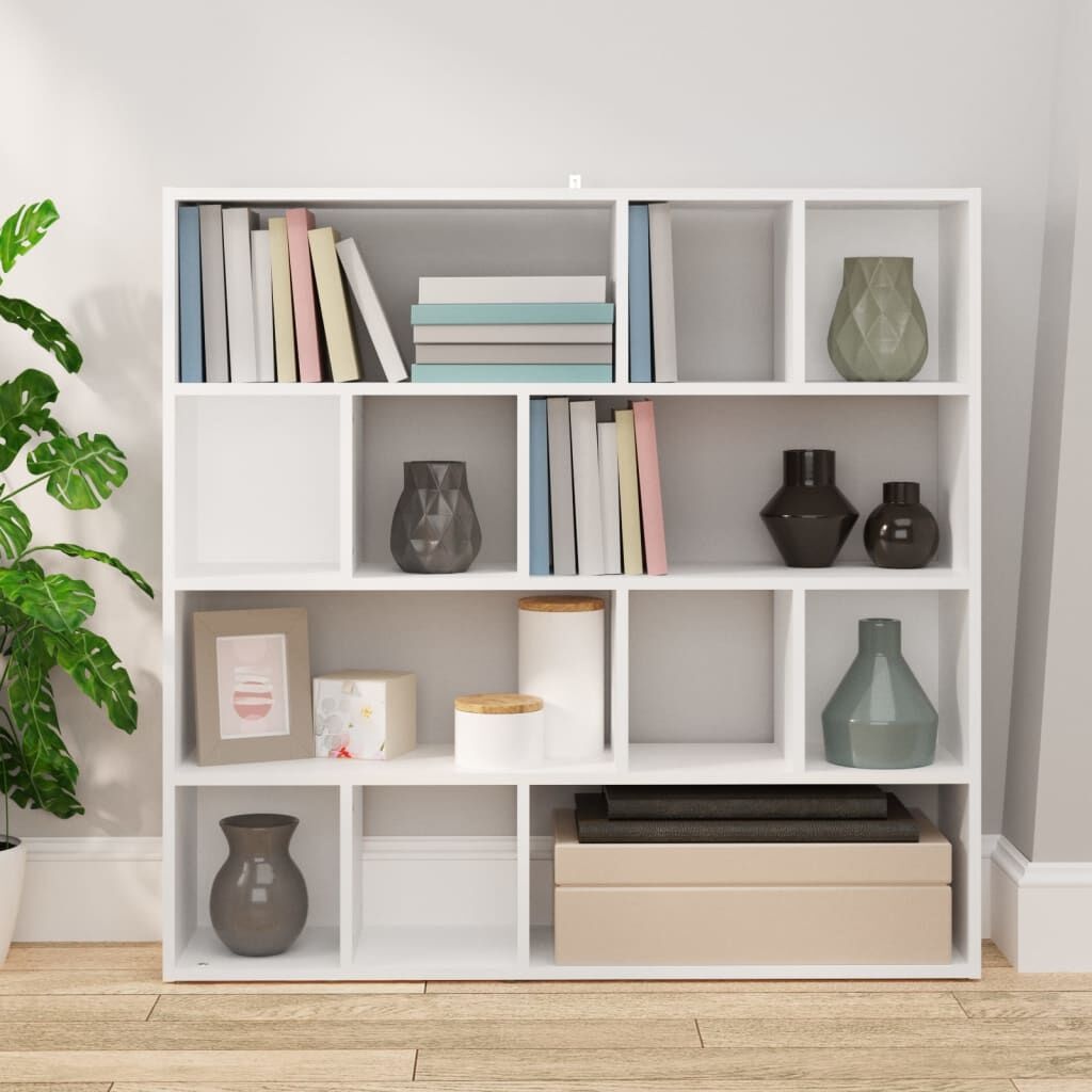 Vidaxl Weißes Bücherregal & Raumteiler 105x102 cm - Jetzt bis zu 46% sparen