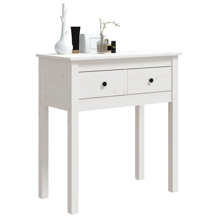 Vidaxl Massiver Wandtisch Kiefer Weiß 70x35x75 cm - Outlet bis zu 47% sparen