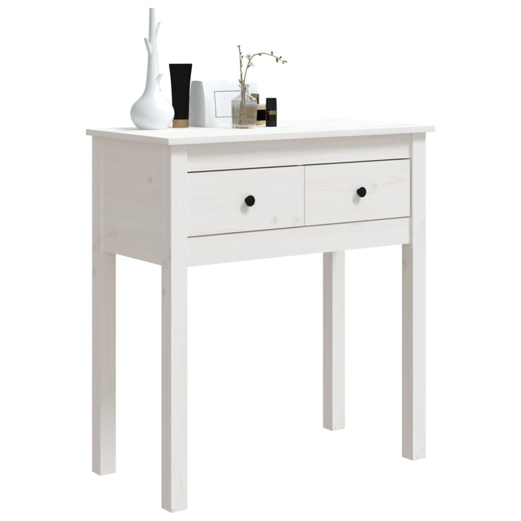Vidaxl Massiver Wandtisch Kiefer Weiß 70x35x75 cm - Outlet bis zu 47% sparen