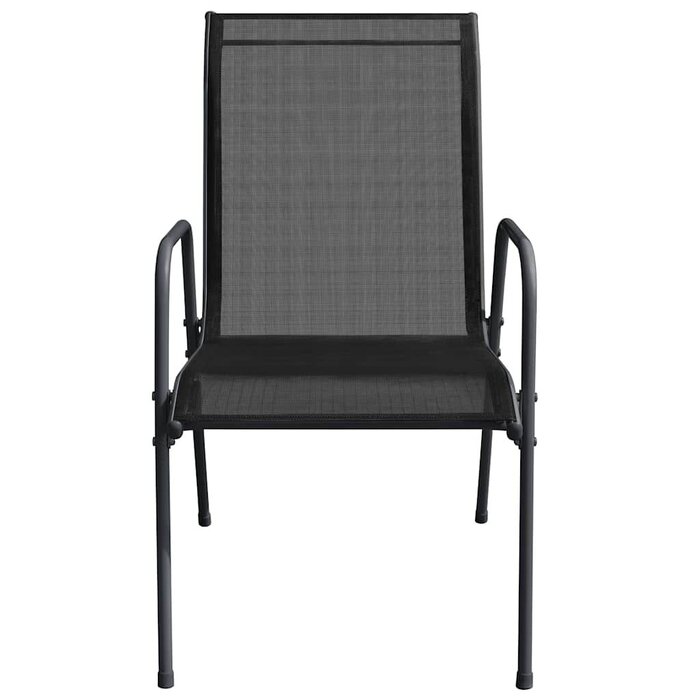 Vidaxl Gartenstühle 4er Set Stahl/Textilene - schwarz - bis zu 46 % sparen
