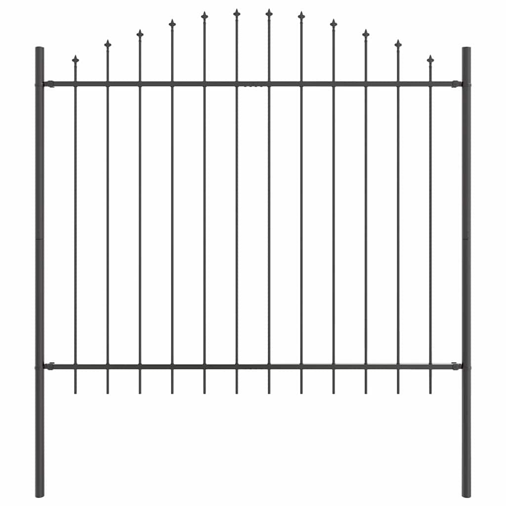 Vidaxl Gartenzaun 170x165 cm Stahl Grau - Jetzt bis zu 40% günstiger