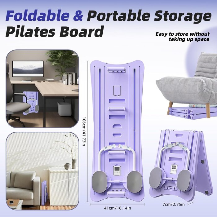 Pilates Reformer Board Multifunktion - klappbar & platzsparend - bis zu 41% sparen