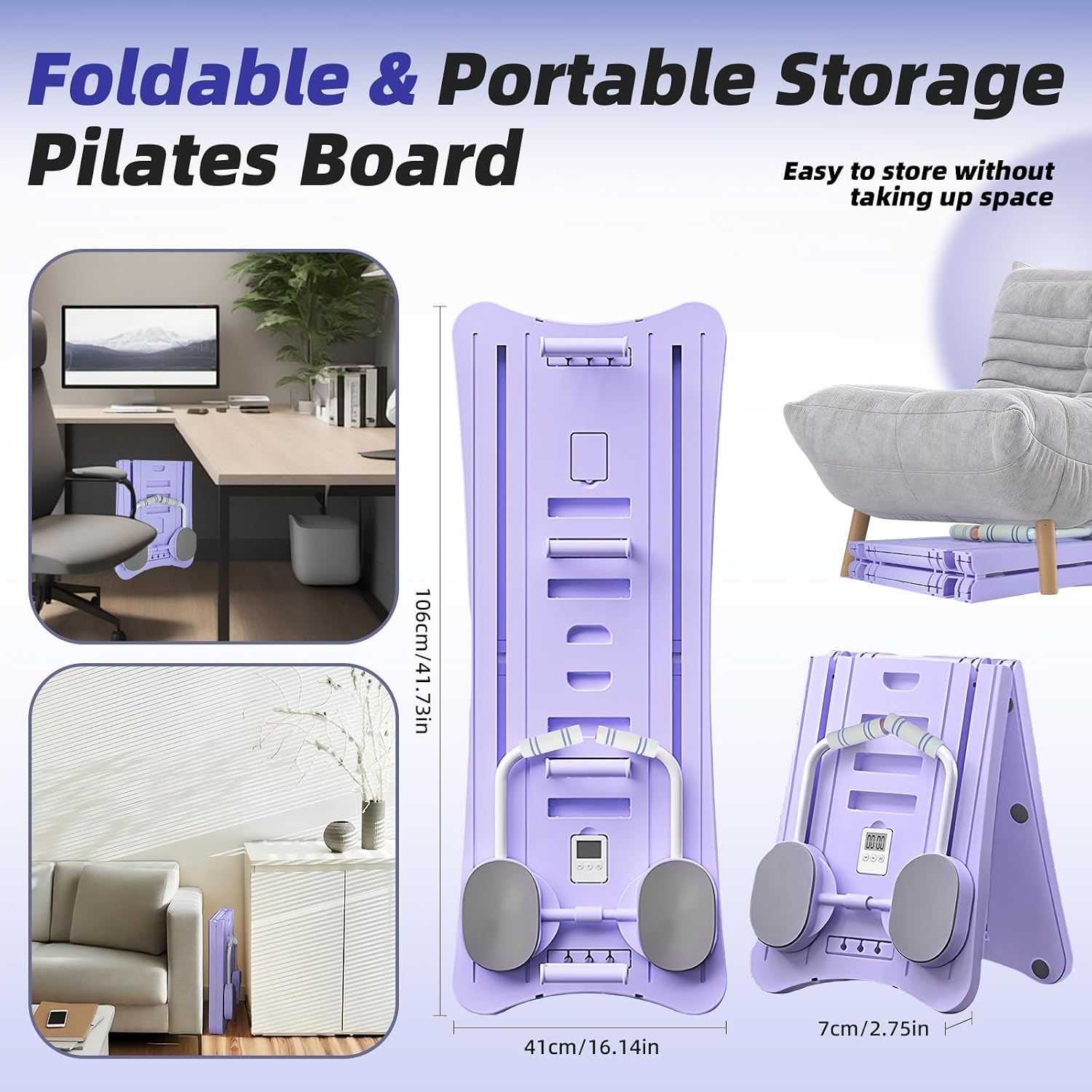 Pilates Reformer Board Multifunktion - klappbar & platzsparend - bis zu 41% sparen
