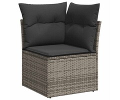 Vidaxl Modulares Garten-Ecksofa aus Poly-Rattan - Grau - bis zu 51% reduziert