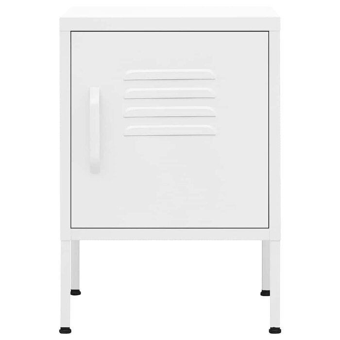 Vidaxl Moderner Stahl-Nachttisch 35x35x51cm Weiß - Outlet-Deal bis zu 39% Rabatt