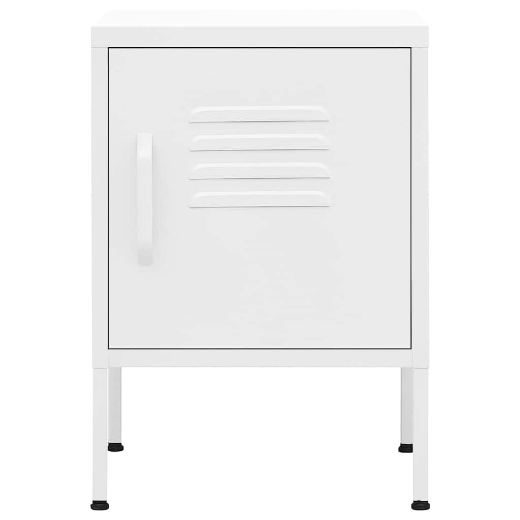 Vidaxl Moderner Stahl-Nachttisch 35x35x51cm Weiß - Outlet-Deal bis zu 39% Rabatt