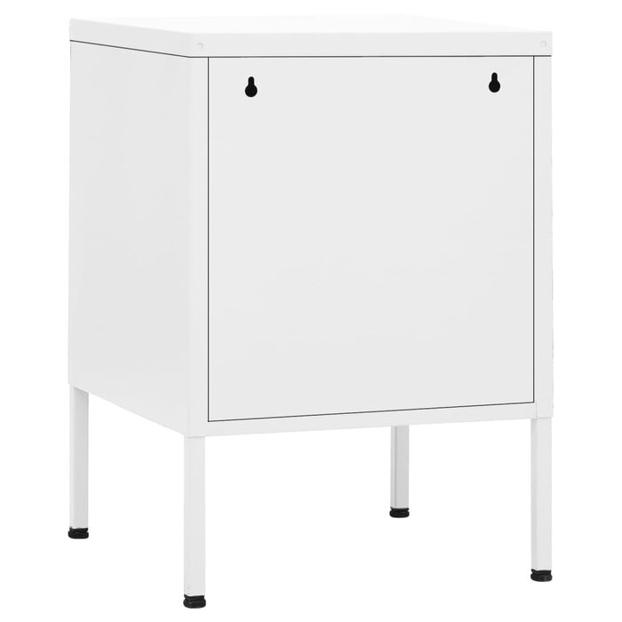 Vidaxl Moderner Stahl-Nachttisch 35x35x51cm Weiß - Outlet-Deal bis zu 39% Rabatt
