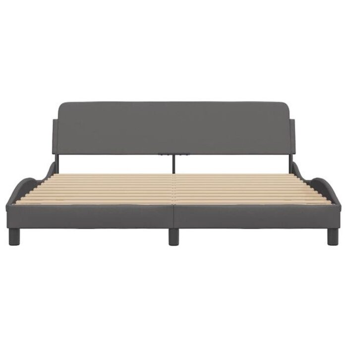 Vidaxl Polsterbett Dover 180x200 cm, Kunstleder Grau - bis zu 41% Rabatt